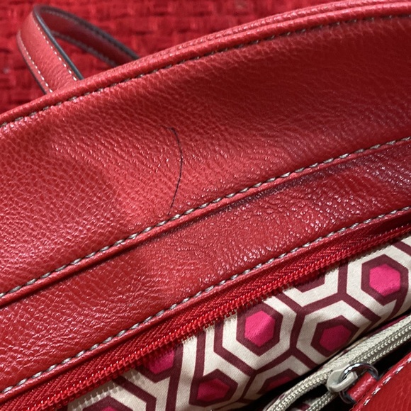 Nine West red tote - Picture 7 of 8